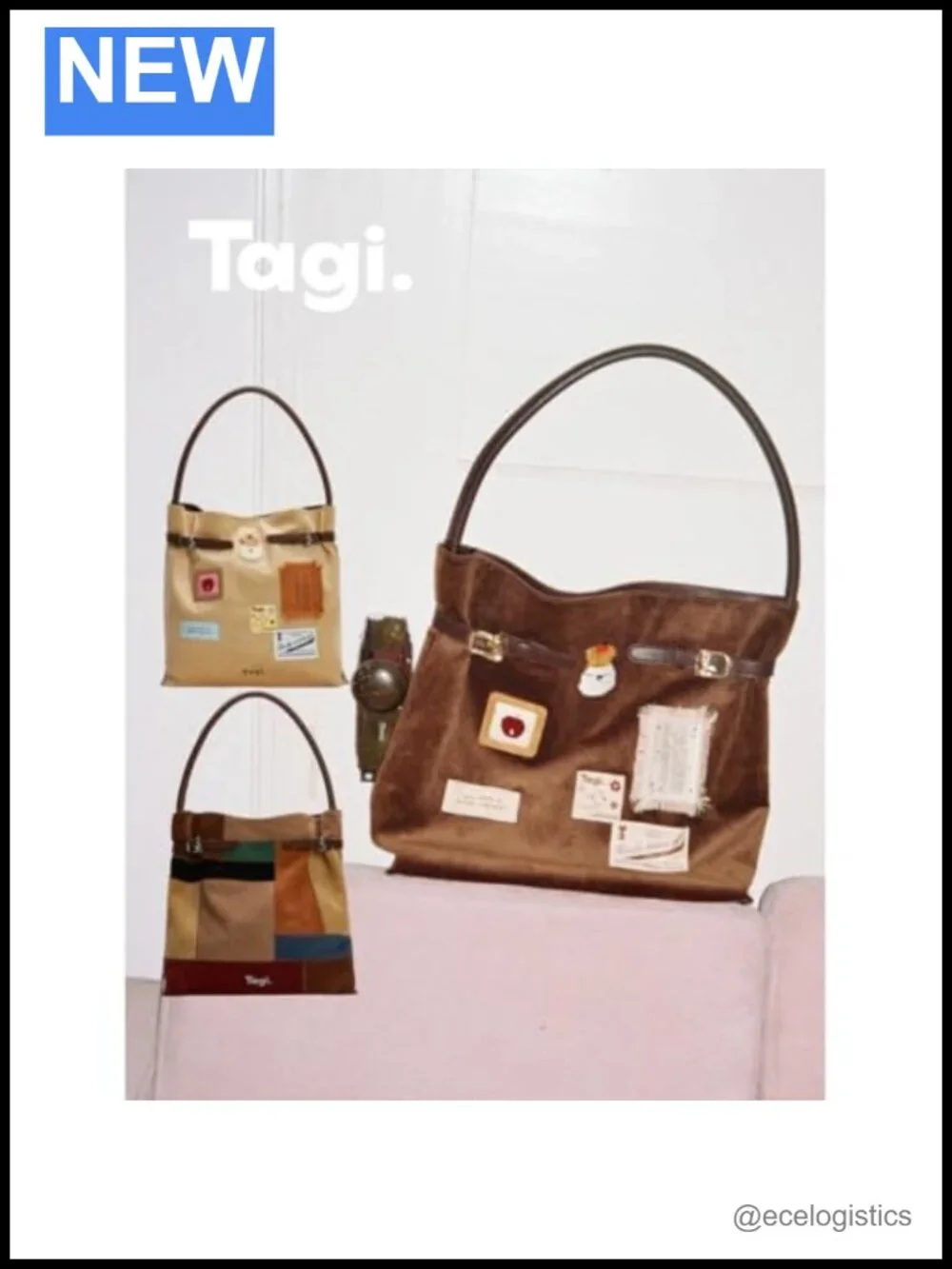 Tagi Suede Corduroy Hobo Bag Shoulder Bag with Zippered Pocket